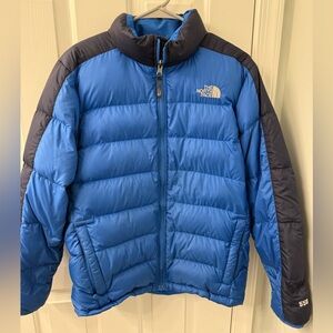 The North Face 550 down puffer jacket size 18-20 blue